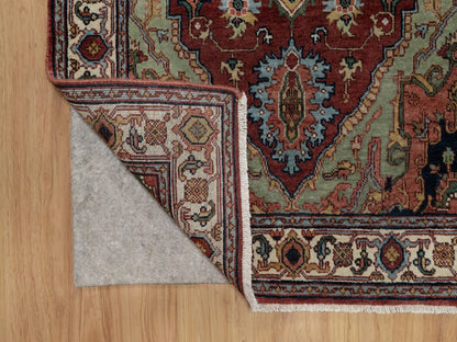 Heriz Heriz hand-knotted wool rug in Red & Ivory, 2'11" x 5'1" — SKU O091498 (view 3)