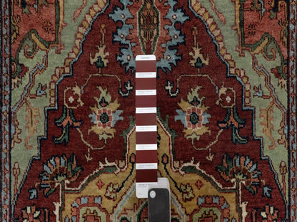 Heriz Heriz hand-knotted wool rug in Red & Ivory, 2'11" x 5'1" — SKU O091498 (view 4)