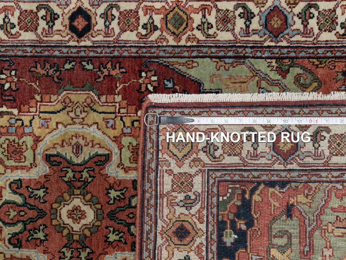 Heriz Heriz hand-knotted wool rug in Red & Ivory, 2'11" x 5'1" — SKU O091498 (view 8)