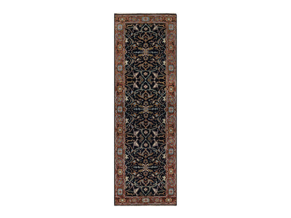 Blue 2'7" x 8'1" Heriz Hand knotted Wool Rug - Sku: O091501