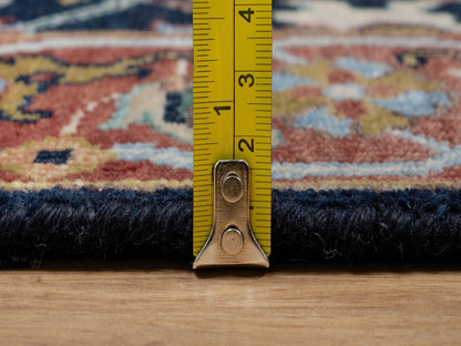 Heriz Heriz hand-knotted wool runner in Blue & Red, 2'7" x 8'1" — SKU O091501 (view 7)