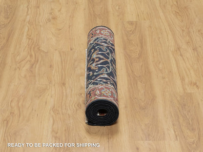 Heriz Heriz hand-knotted wool runner in Blue & Red, 2'7" x 6'2" — SKU O091506 (view 6)