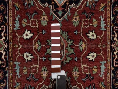 Heriz Heriz hand-knotted wool runner in Red & Midnight Blue, 2'6" x 6'3" — SKU O091507 (view 4)