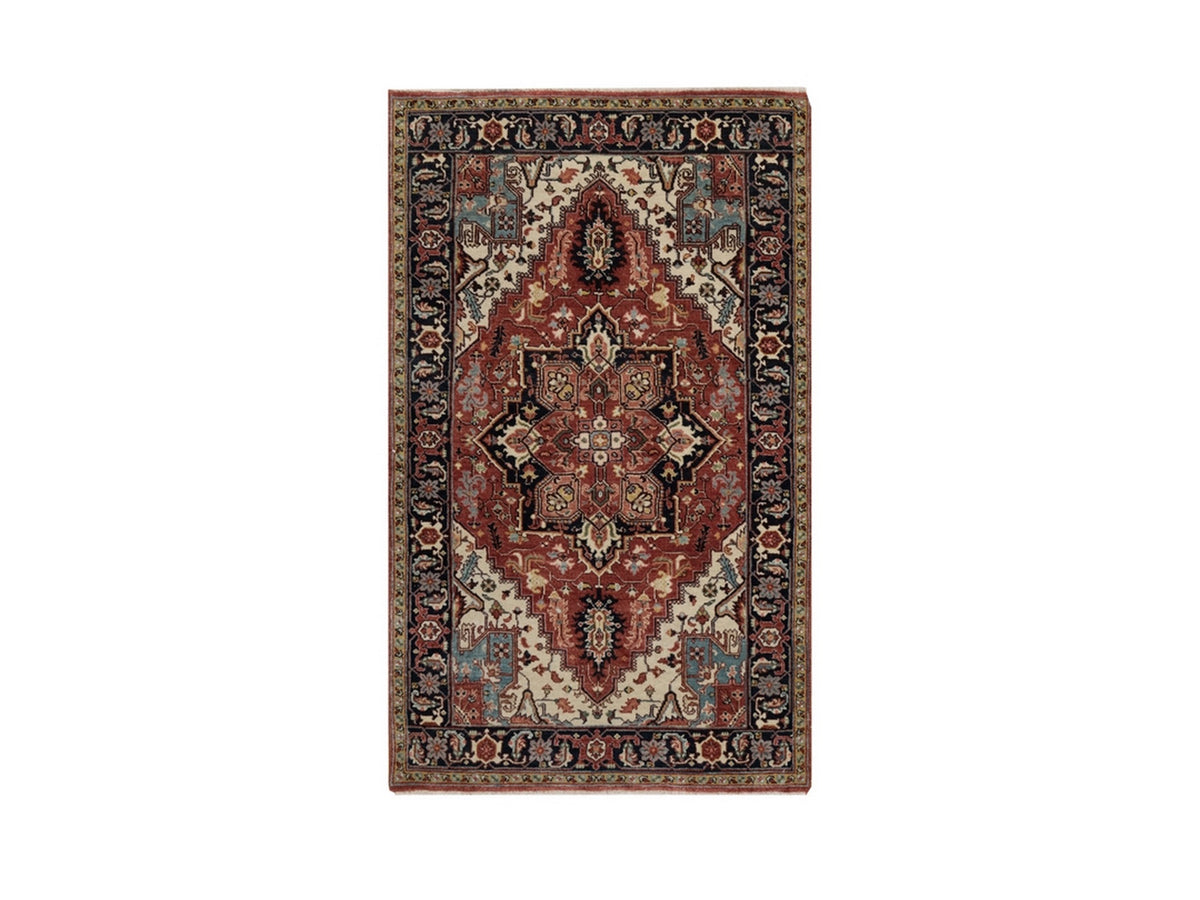 Heriz Heriz hand-knotted wool rug in Red & Midnight Blue, 3' x 5' — SKU O091509