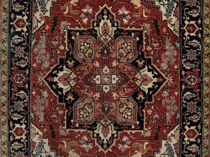 Heriz Heriz hand-knotted wool rug in Red & Midnight Blue, 3' x 5' — SKU O091509 (view 5)