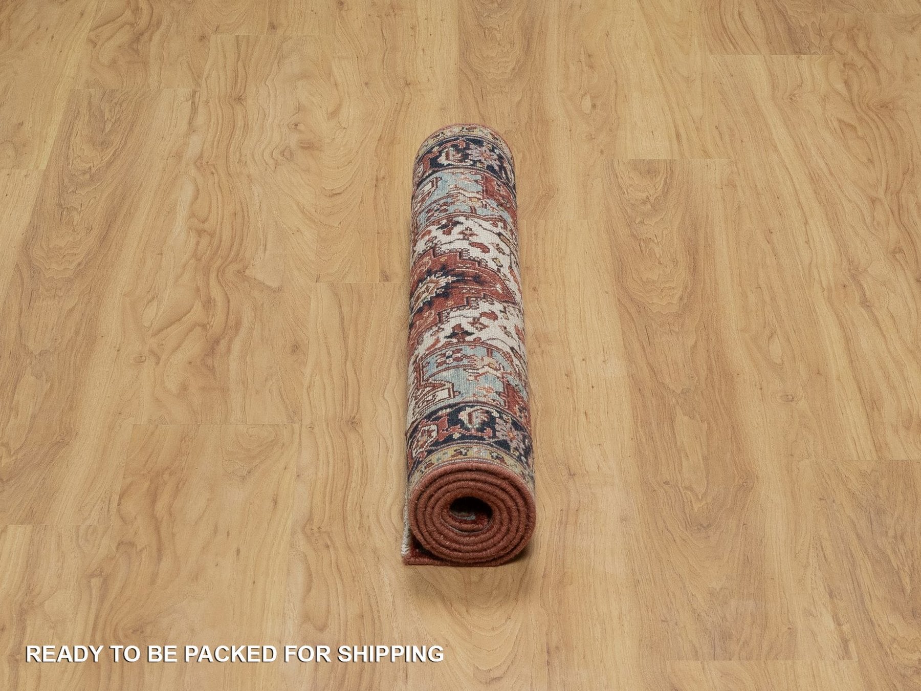 Heriz Heriz hand-knotted wool rug in Red & Midnight Blue, 3' x 5' — SKU O091509 (view 6)