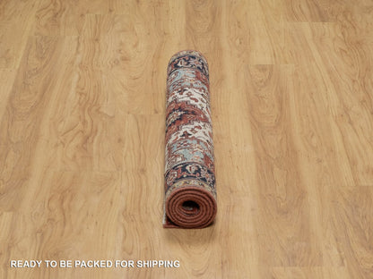 Heriz Heriz hand-knotted wool rug in Red & Midnight Blue, 3' x 5' — SKU O091509 (view 6)