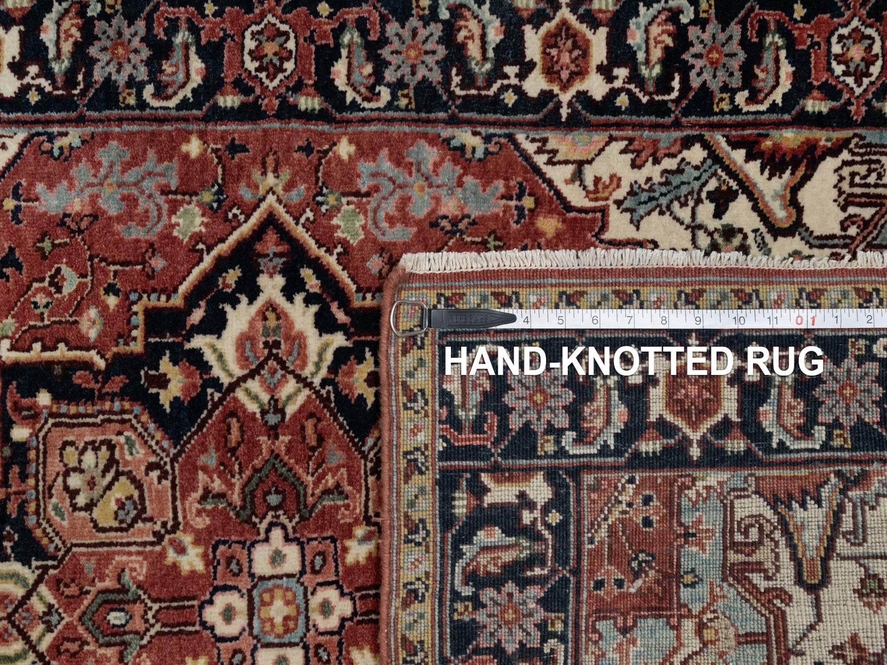 Heriz Heriz hand-knotted wool rug in Red & Midnight Blue, 3' x 5' — SKU O091509 (view 8)