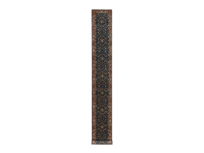 Blue 2'6" x 20'1" Heriz Hand knotted Wool Rug - Sku: O091512