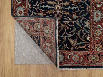 Blue 2'6" x 20'1" Heriz Hand knotted Wool Rug - Sku: O091512