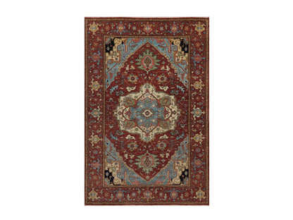 Heriz Heriz hand-knotted wool rug in Red, 6' x 9'2" — SKU O091515