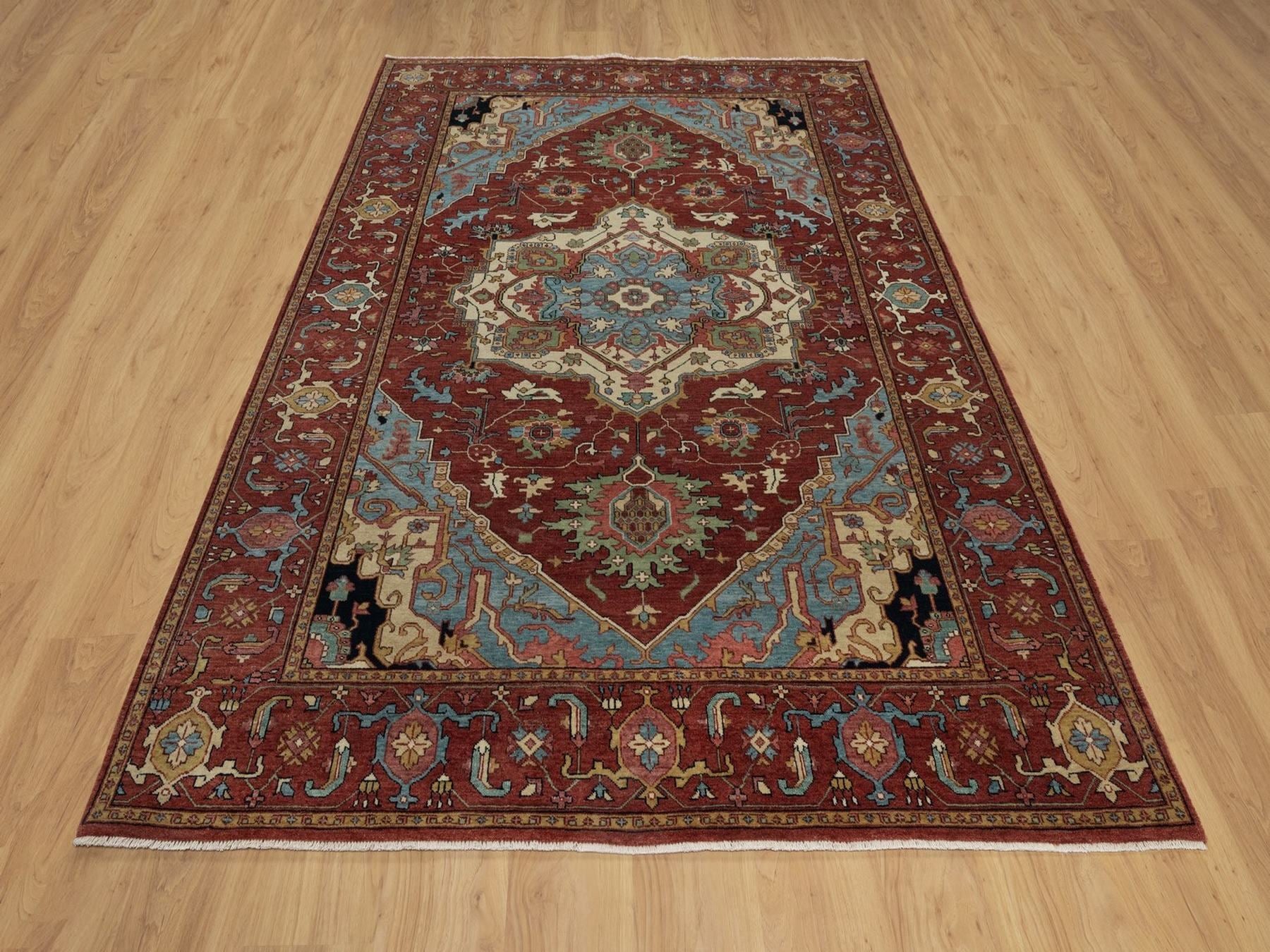 Heriz Heriz hand-knotted wool rug in Red, 6' x 9'2" — SKU O091515 (view 2)