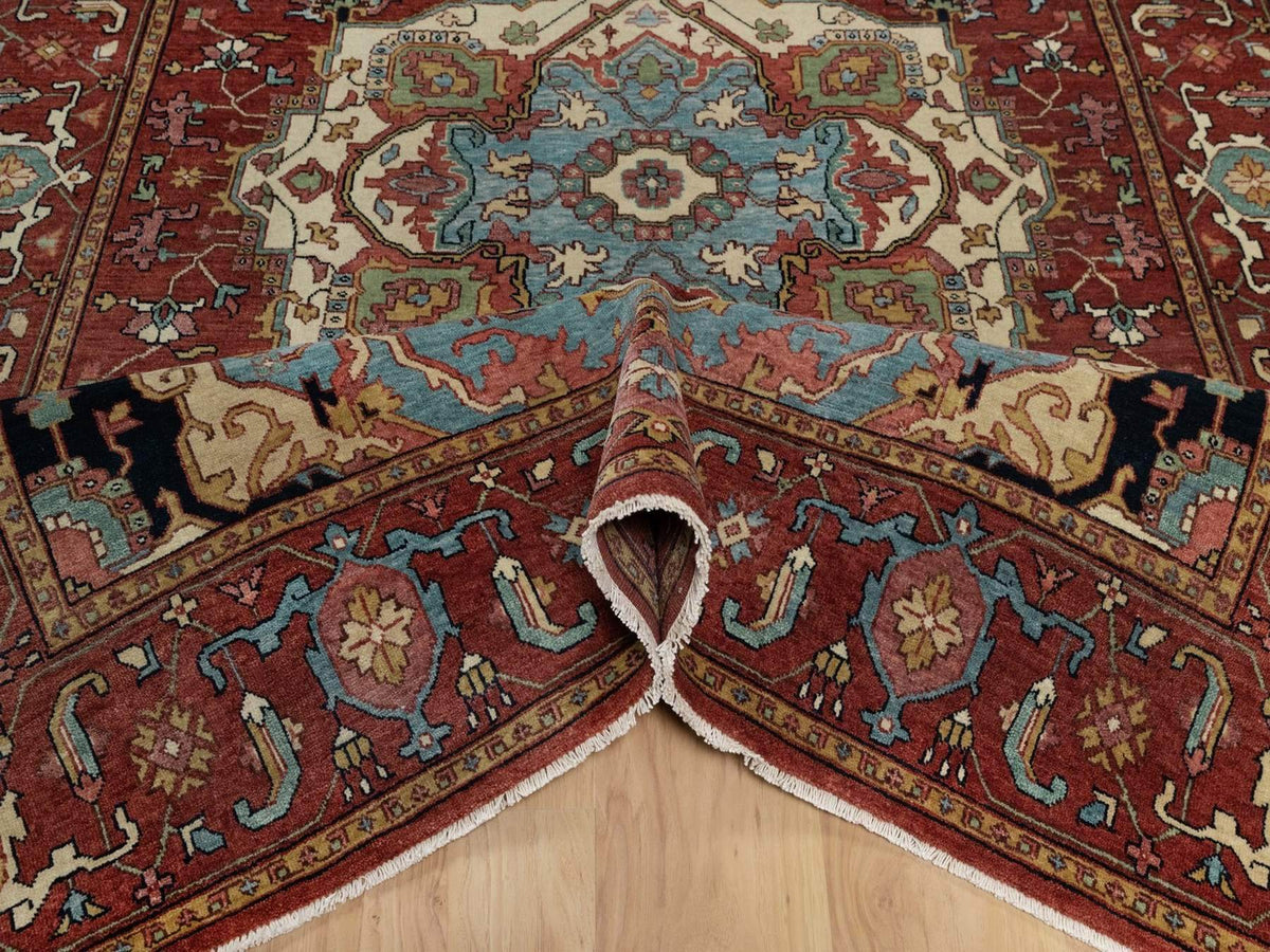 Heriz Heriz hand-knotted wool rug in Red, 6' x 9'2" — SKU O091515 (view 5)