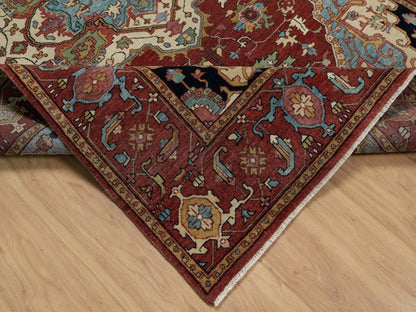 Heriz Heriz hand-knotted wool rug in Red, 6' x 9'2" — SKU O091515 (view 6)