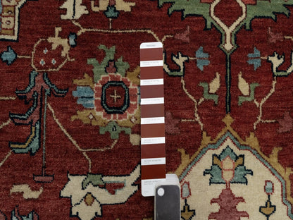 Heriz Heriz hand-knotted wool rug in Red, 6' x 9'2" — SKU O091515 (view 7)