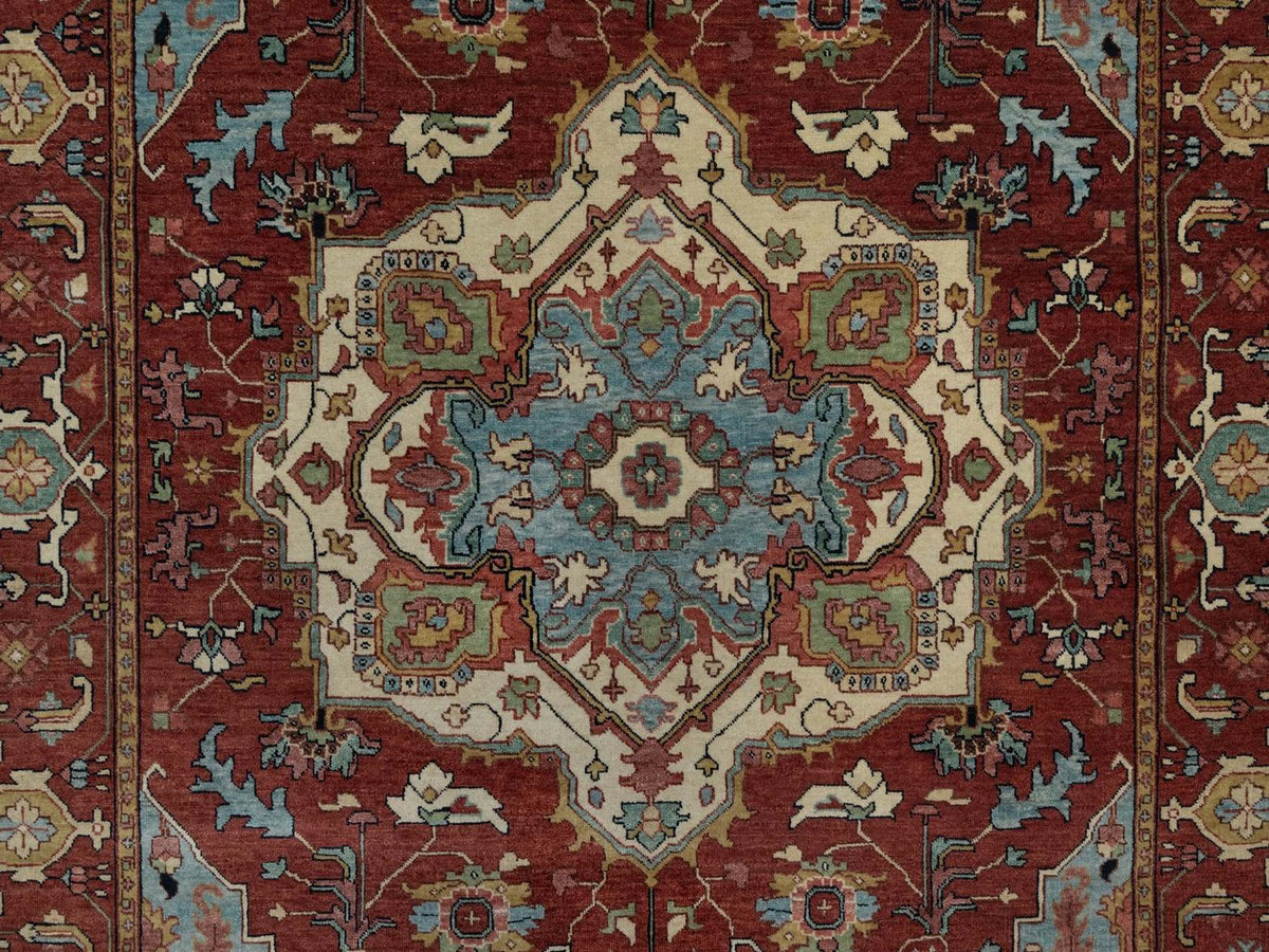 Heriz Heriz hand-knotted wool rug in Red, 6' x 9'2" — SKU O091515 (view 8)