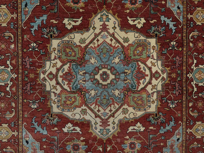 Heriz Heriz hand-knotted wool rug in Red, 6' x 9'2" — SKU O091515 (view 8)