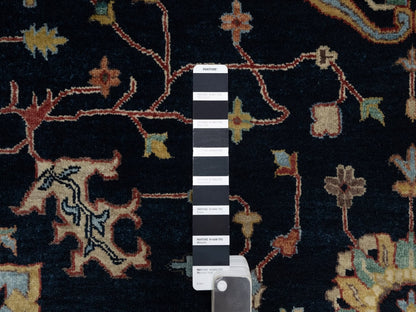 Blue 9'0" x 12'1" Heriz Hand knotted Wool Rug - Sku: O091517