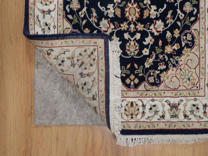 Blue 2'8" x 4'2" Fine Oriental Hand knotted Wool/Silk Rug - Sku: O091533