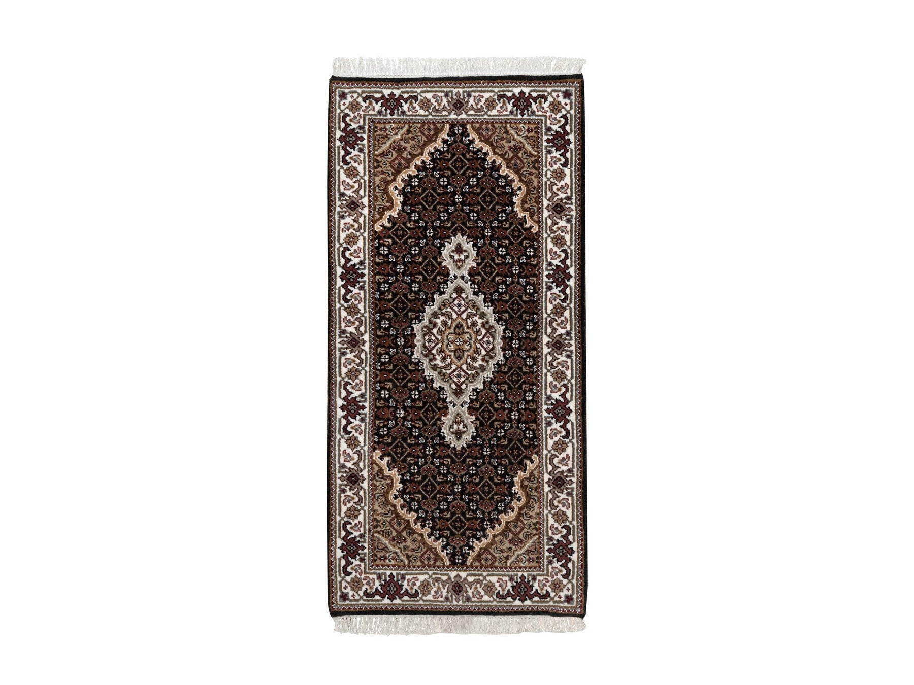Black 2'0" x 4'2" Fine Oriental Hand knotted Wool Rug - Sku: O091568