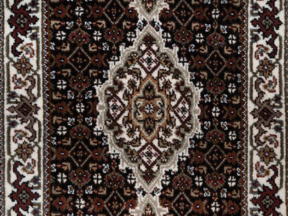 Black 2'0" x 4'2" Fine Oriental Hand knotted Wool Rug - Sku: O091568