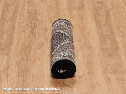 Black 2'0" x 4'2" Fine Oriental Hand knotted Wool Rug - Sku: O091568