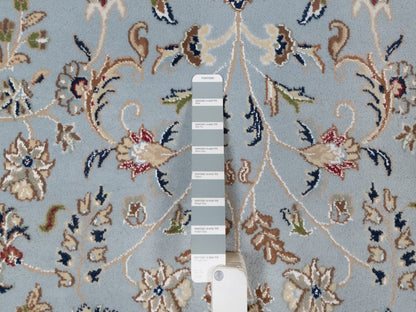 Nain Fine Oriental hand-knotted wool/silk rug in Gray & Ivory, 8'2" x 10'5" — SKU O091596 (view 7)