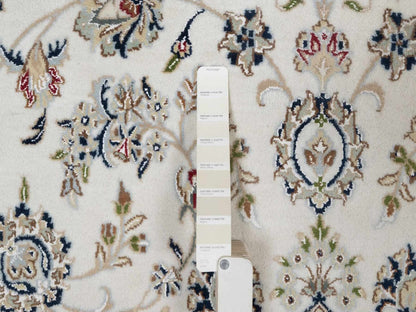 Nain hand-knotted wool/silk rug in Ivory, 7'11" x 10'3", SKU O091598 (view 7)