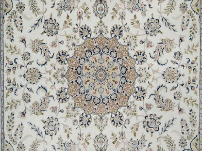 Nain hand-knotted wool/silk rug in Ivory, 7'11" x 10'3", SKU O091598 (view 8)