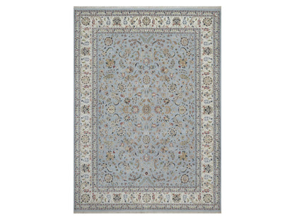 Blue 8'10" x 12'1" Fine Oriental Hand knotted Wool/Silk Rug - Sku: O091607