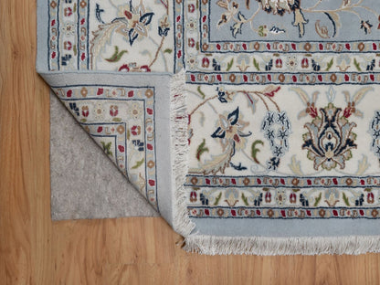 Blue 8'10" x 12'1" Fine Oriental Hand knotted Wool/Silk Rug - Sku: O091607