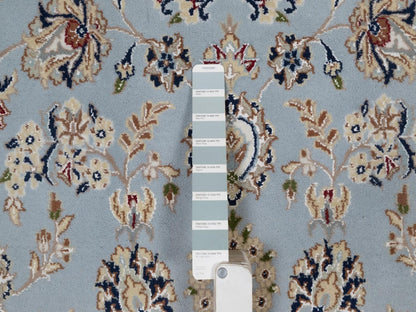 Blue 5'11" x 9'2" Fine Oriental Hand knotted Wool/Silk Rug - Sku: O091611