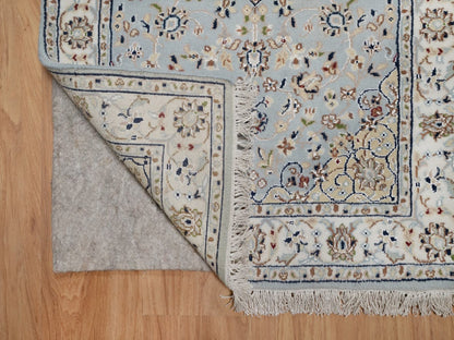 Blue 2'7" x 18'5" Fine Oriental Hand knotted Wool/Silk Rug - Sku: O091615