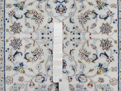 Ivory 2'9" x 21'8" Fine Oriental Hand knotted Wool/Silk Rug - Sku: O091619