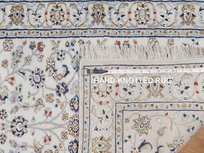 Ivory 2'9" x 21'8" Fine Oriental Hand knotted Wool/Silk Rug - Sku: O091619