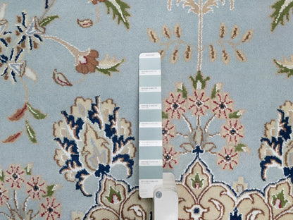 Blue 12'0" x 18'4" Fine Oriental Hand knotted Wool/Silk Rug - Sku: O091627