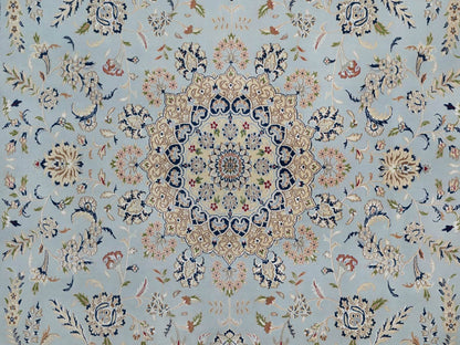 Blue 12'0" x 18'4" Fine Oriental Hand knotted Wool/Silk Rug - Sku: O091627