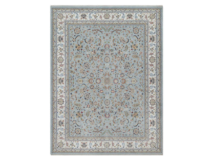 Blue 11'11" x 15'7" Fine Oriental Hand knotted Wool/Silk Rug - Sku: O091630