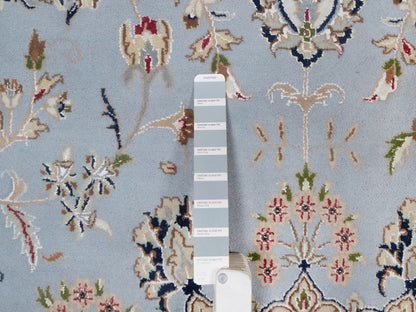 Blue 11'9" x 11'9" Fine Oriental Hand knotted Wool/Silk Rug - Sku: O091635
