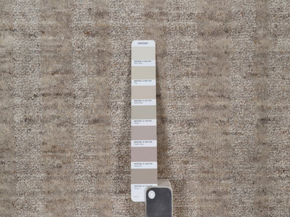 Brown 2'0" x 2'11" Modern and Contemporary Handloom Wool Rug - Sku: O091650