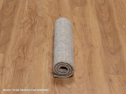 Brown 2'0" x 2'11" Modern and Contemporary Handloom Wool Rug - Sku: O091650