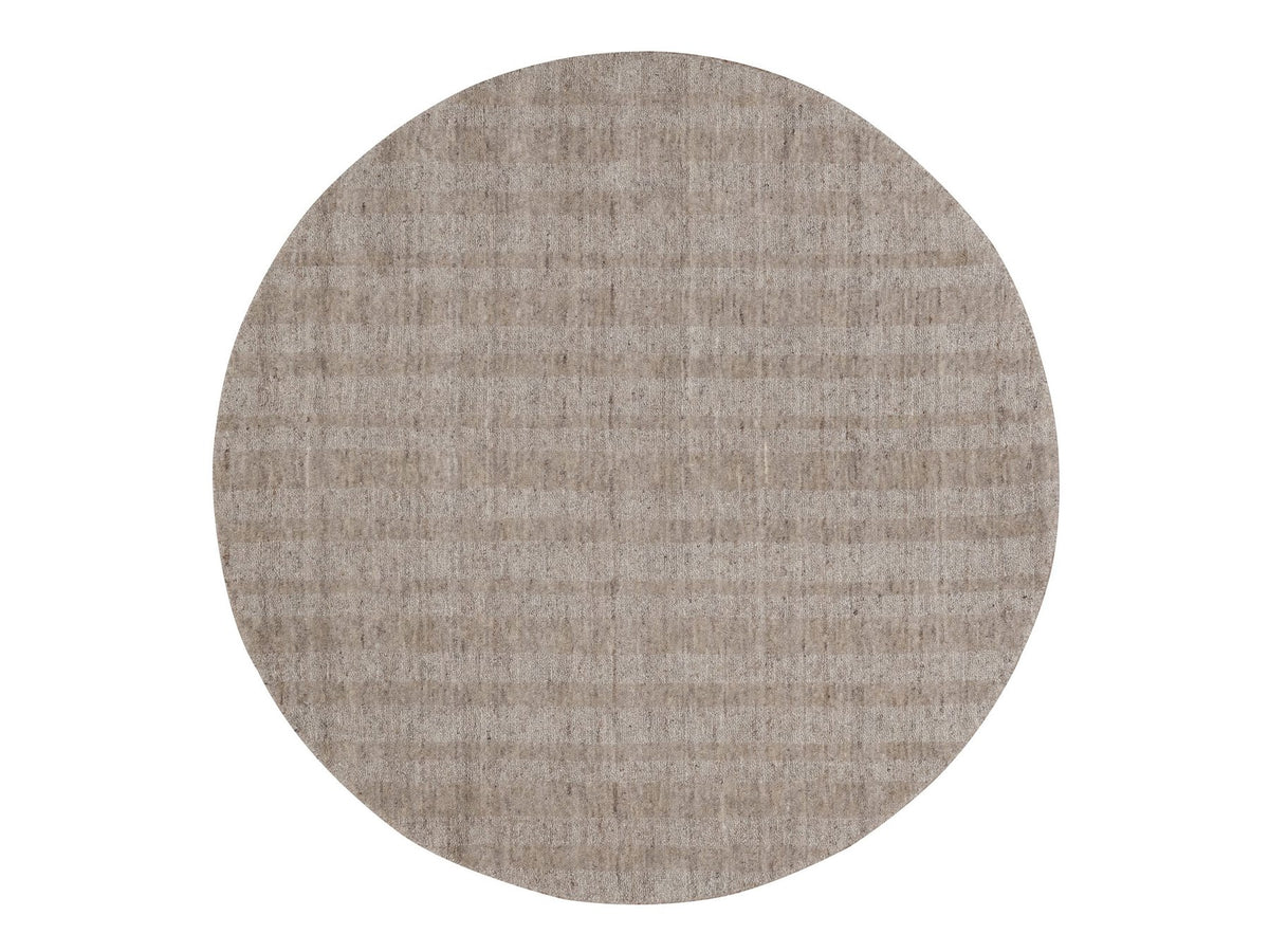 Modern / Contemporary hand-knotted wool rug in Brown, 4'10" x 4'10" — SKU O091653