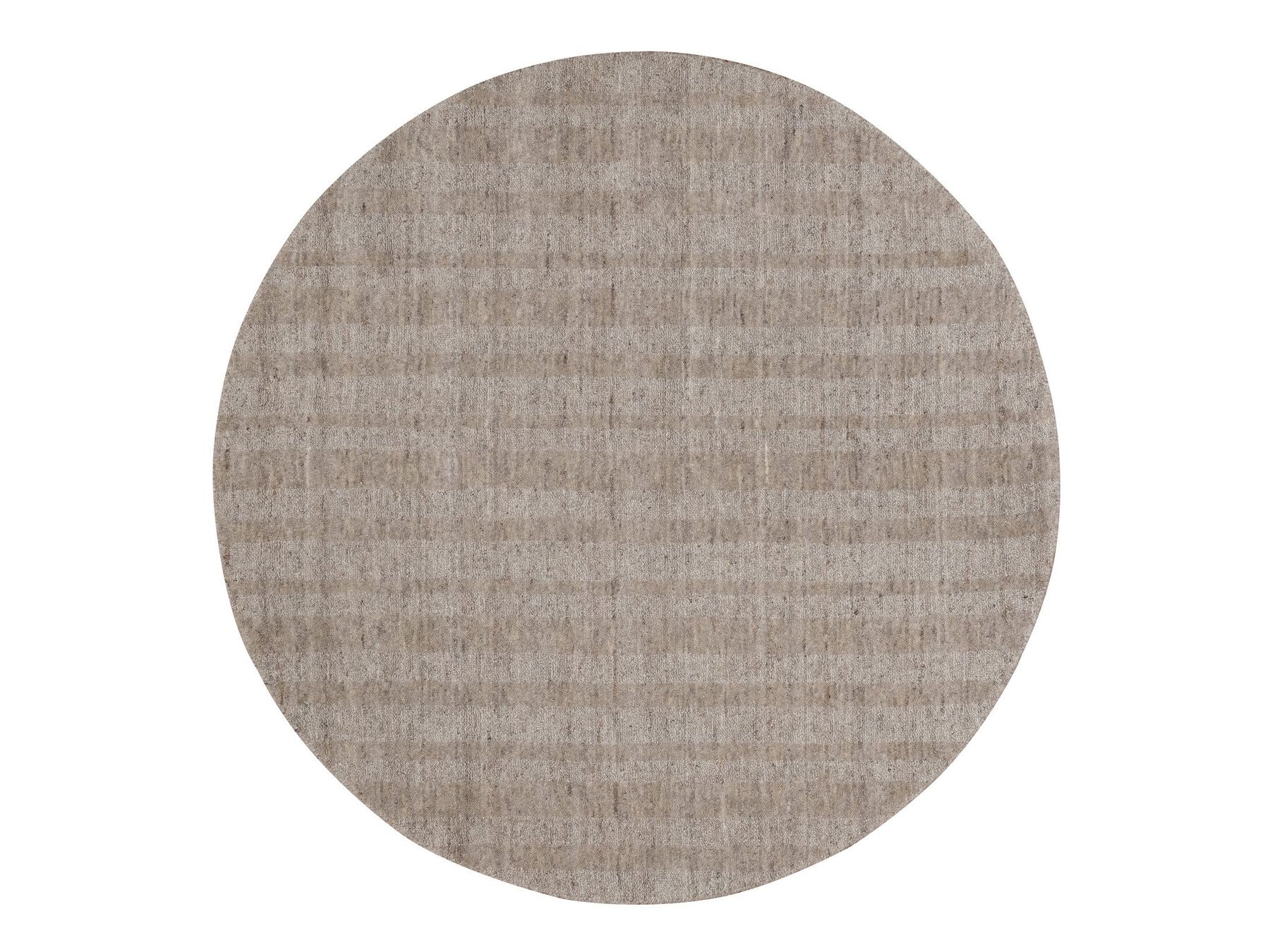 Modern / Contemporary hand-knotted wool rug in Brown, 4'10" x 4'10" — SKU O091653