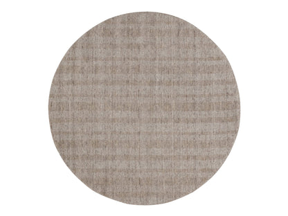 Modern / Contemporary hand-knotted wool rug in Brown, 4'10" x 4'10" — SKU O091653