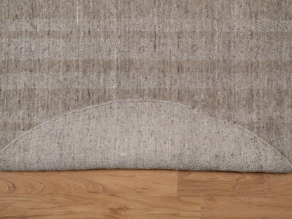 Brown 4'10" x 4'10" Modern and Contemporary Handloom Wool Rug - Sku: O091653
