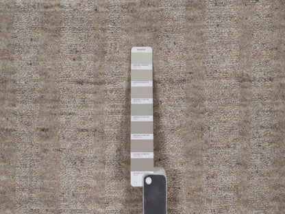 Brown 4'10" x 4'10" Modern and Contemporary Handloom Wool Rug - Sku: O091653