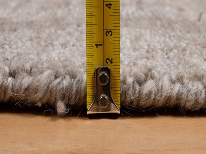 Brown 4'10" x 4'10" Modern and Contemporary Handloom Wool Rug - Sku: O091653