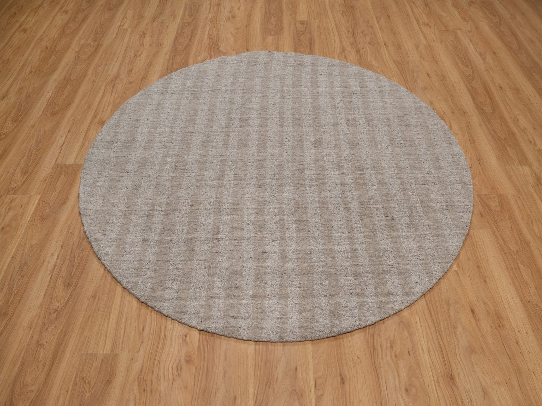 Brown 6'0" x 6'0" Modern and Contemporary Handloom Wool Rug - Sku: O091655