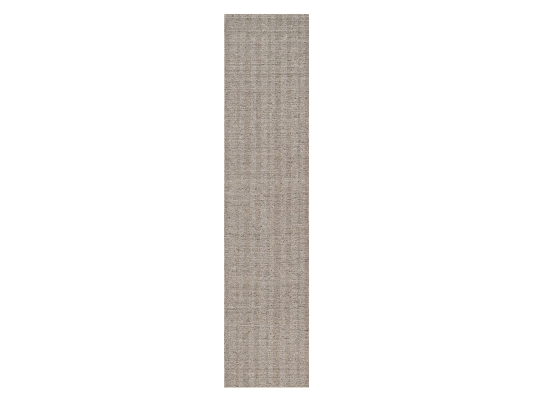 Brown 2'7" x 12'0" Modern and Contemporary Handloom Wool Rug - Sku: O091656