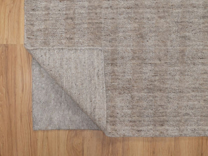 Brown 2'7" x 12'0" Modern and Contemporary Handloom Wool Rug - Sku: O091656